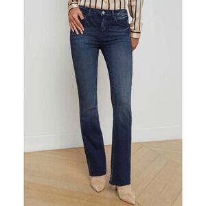 L'AGENCE Sneeki Low Rise Straight Raw‎ Hem Jeans Westmont Wash 27